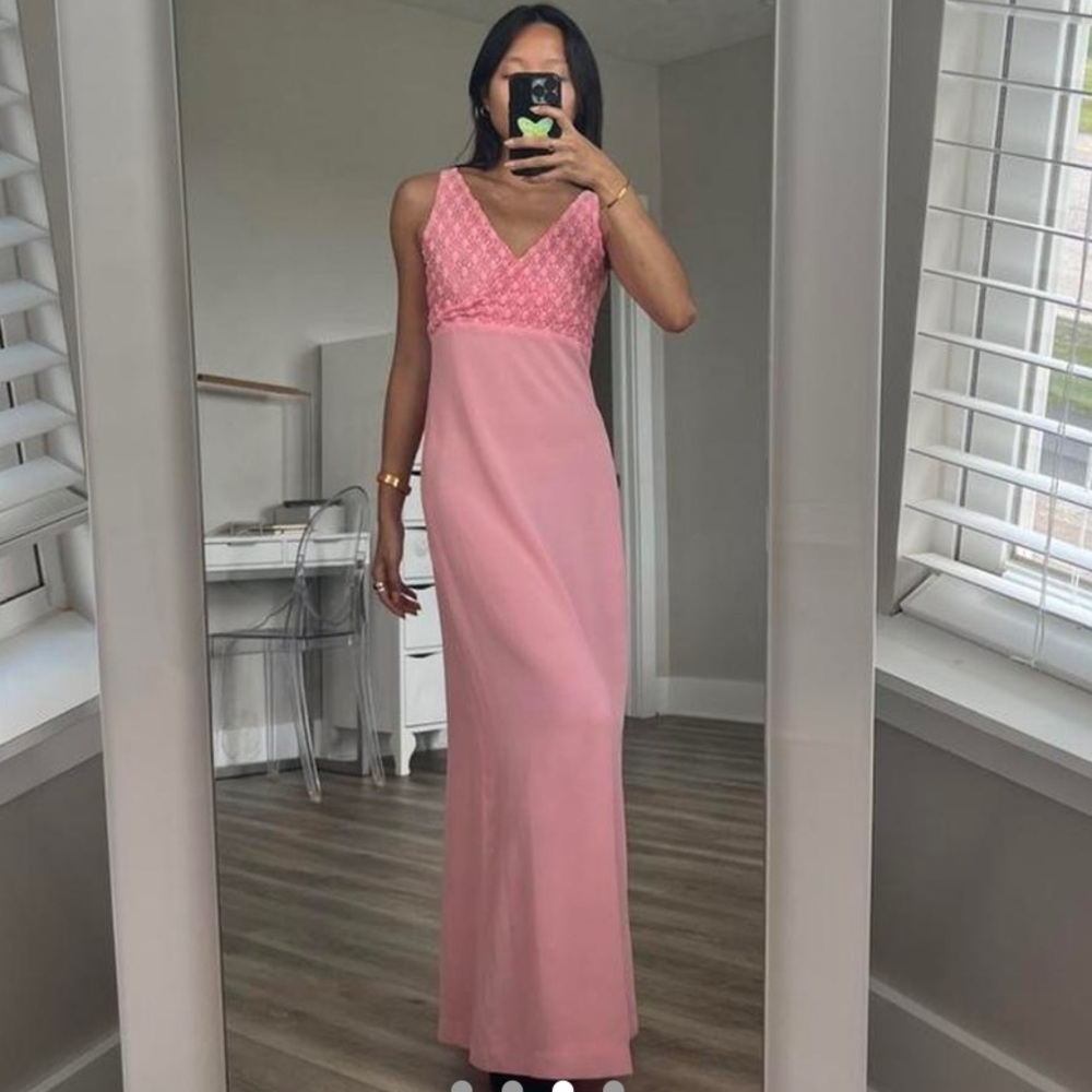Vintage Pink Maxi Dress